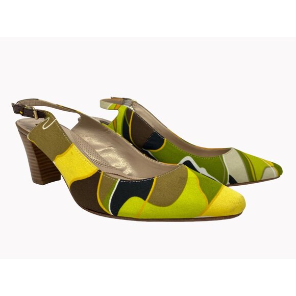 Adrienne Vittadini Merry Womens Size 10M Multicolor Slingback Block Heel Pumps - Picture 13 of 13
